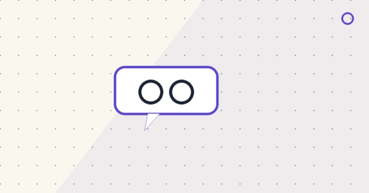 Abstract editorial illustration of a speech bubble with a link icon inside it.
