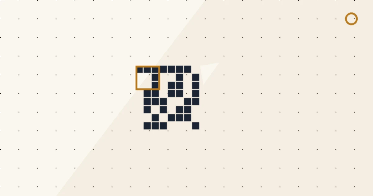 Abstract editorial illustration of a QR code pattern with one corner peeling away.